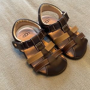Size 6 toddler Ugg sandals. Worn but still look good.